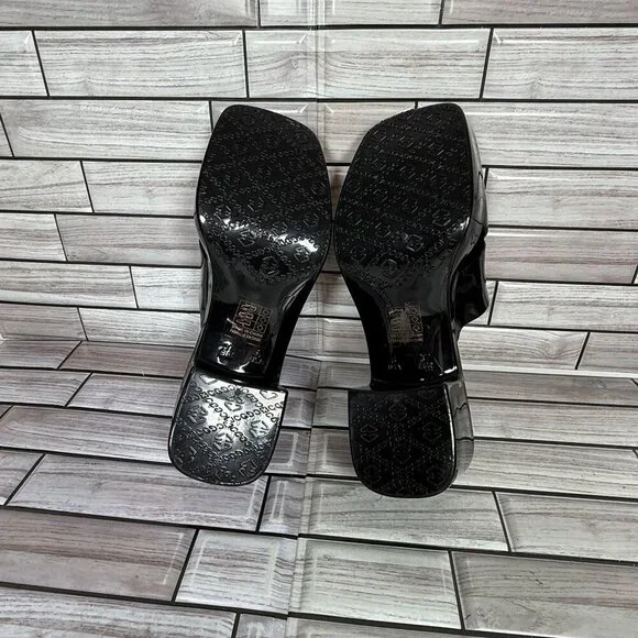 Jeffrey Campbell Black Shiny Bubblegum Mule Sandal Shoe Size 6-NEW - Picture 8 of 9